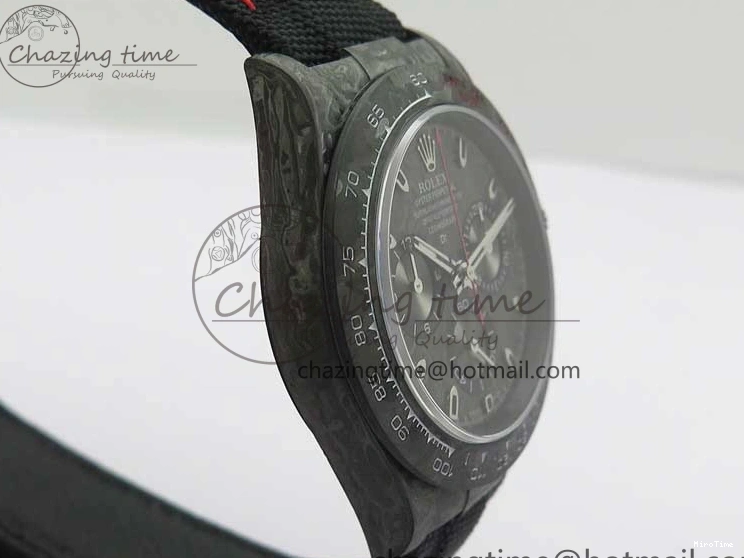 MiroTime 0124 Stretchable Daytona DIW All Black Carbon Noob 1:1 Best Edition Black Dial on Black Nylon Strap SA 2582